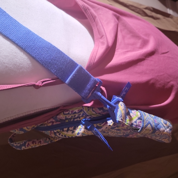 Vera Bradley Tote Bag or Crossbody Bag, Size: Large Blue Multi-Colored - Picture 7 of 16